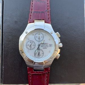 Seiko Coutura chronograph. Water resistant